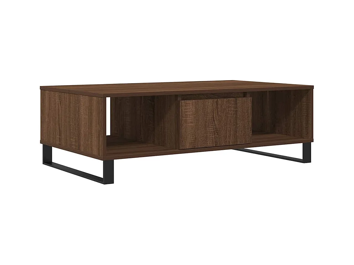Table basse salon-Table d'appoint chêne marron 104x60x35 cm bois d'ingénierie SHL93897