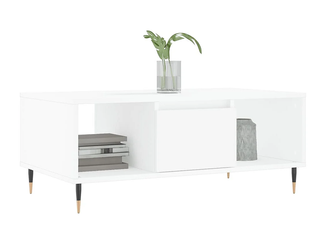 Mesa de centro | Mesa auxiliar madera ingeniería metal gris Sonoma 80x80x45 cm SHL4958
