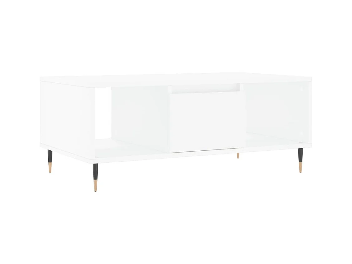 Table basse salon-Table d'appoint Blanc 90x50x36,5 cm Bois d'ingénierie SHL87352