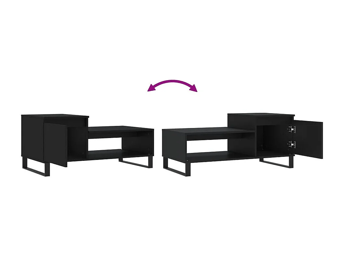 Mesa de centro | Mesa auxiliar madera ingeniería y metal marrón 60,5x60,5x30 cm SHL2086