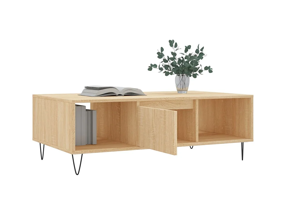 Mesa de centro | Mesa auxiliar madera de ingeniería marrón roble 102x44,5x50 cm SHL1531