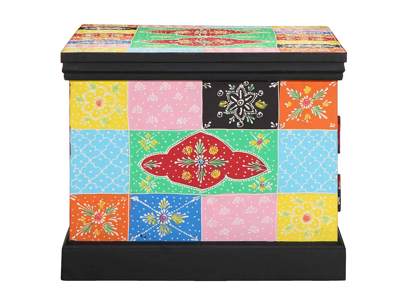 Couchtisch-Wohnzimmertisch-Beistelltische Mehrfarbig 90x50x40 cm Massivholz Mango SHL13860