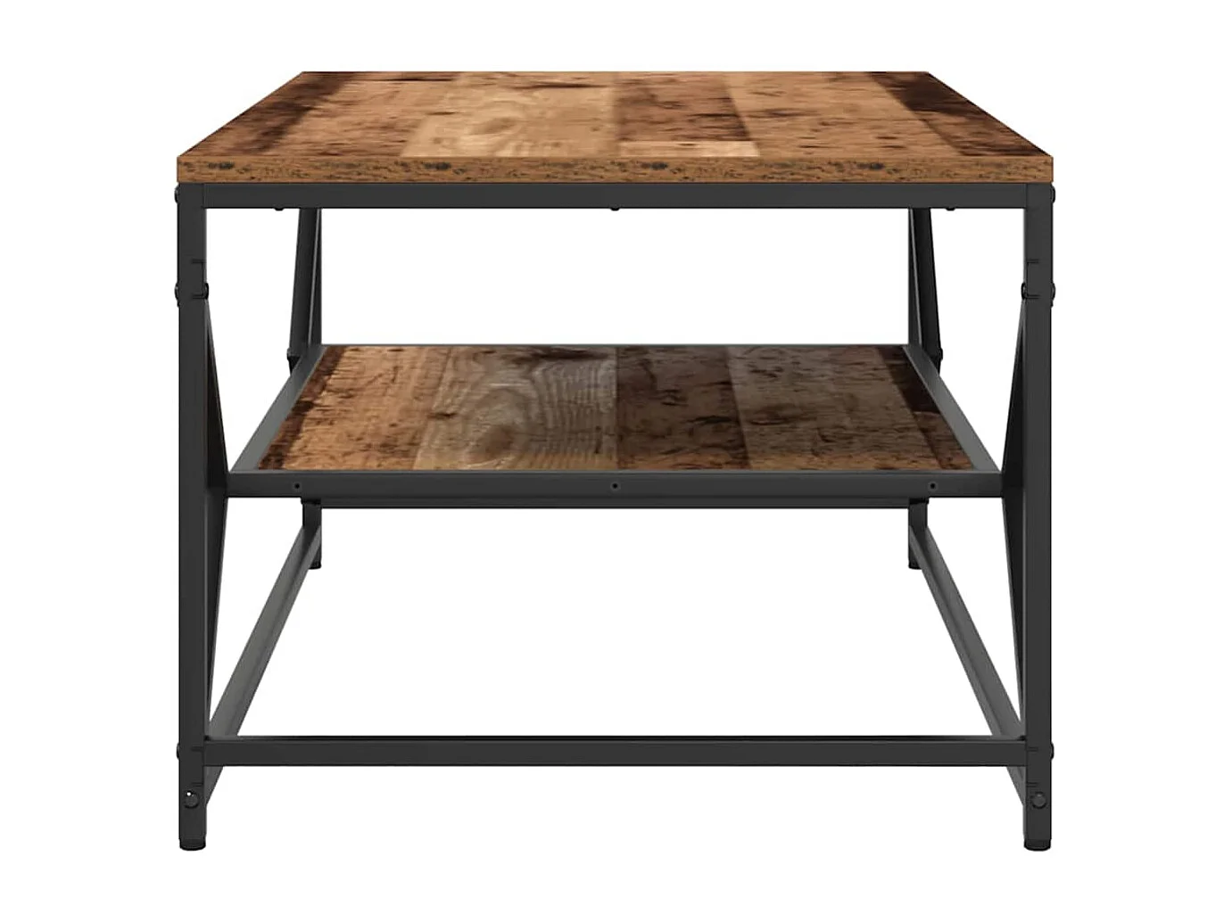 Salontafel | Koffietafel Oud hout 90 x 50 x 40 cm Engineered hout en staal