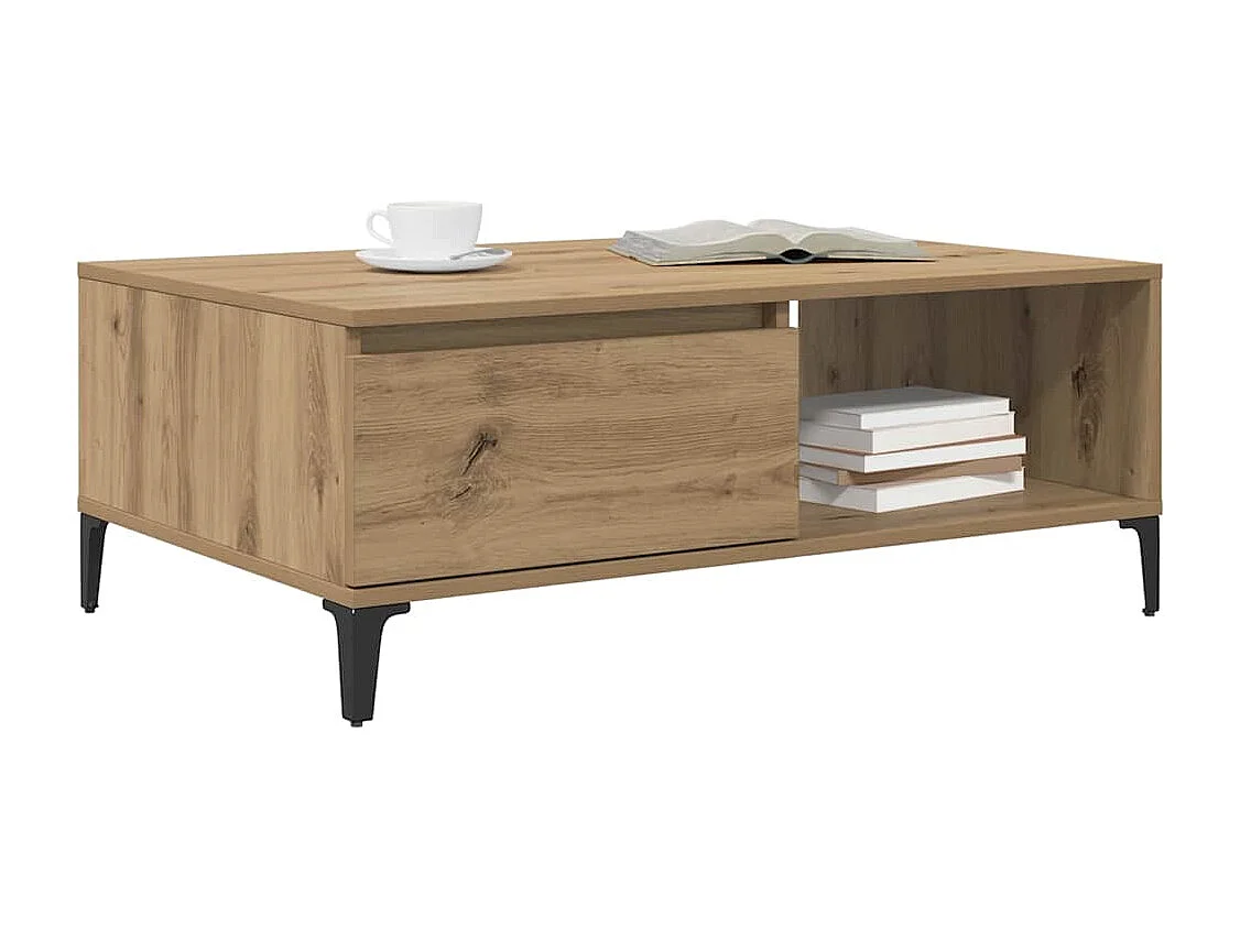 Couchtisch-Wohnzimmertisch-Beistelltische Artisan-Eiche 90x60x35 cm Holzwerkstoff SHL34314