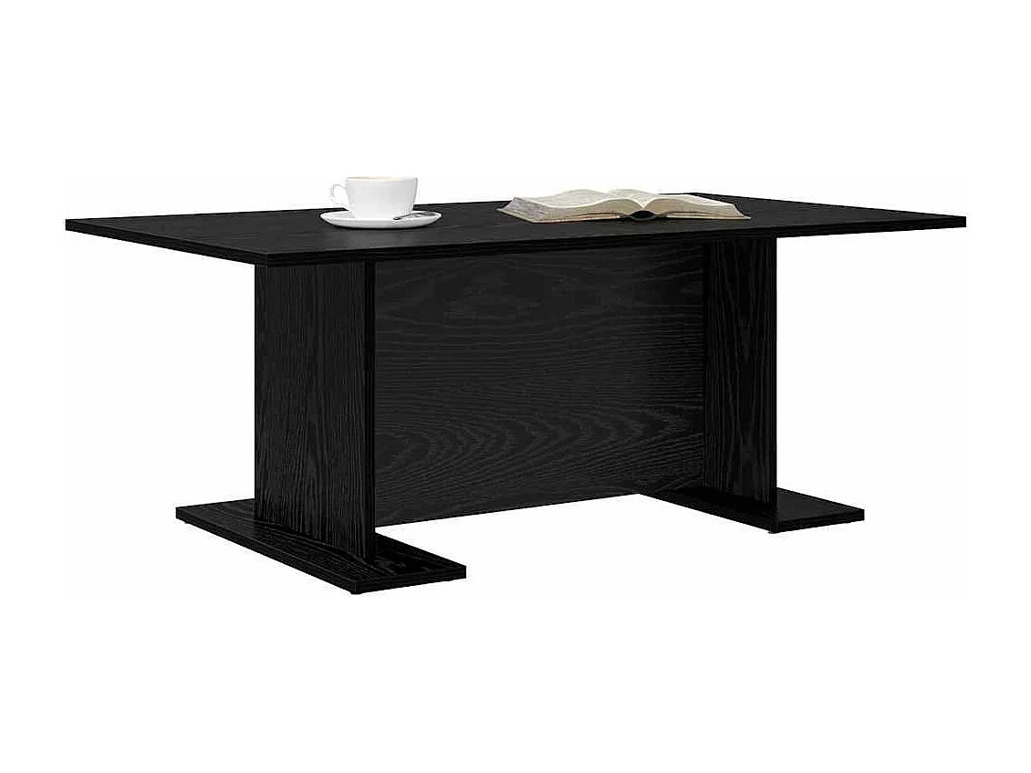 Mesas de centro | Mesas auxiliares 2 uds madera de ingeniería negro 50x46x35 cm SHL3836