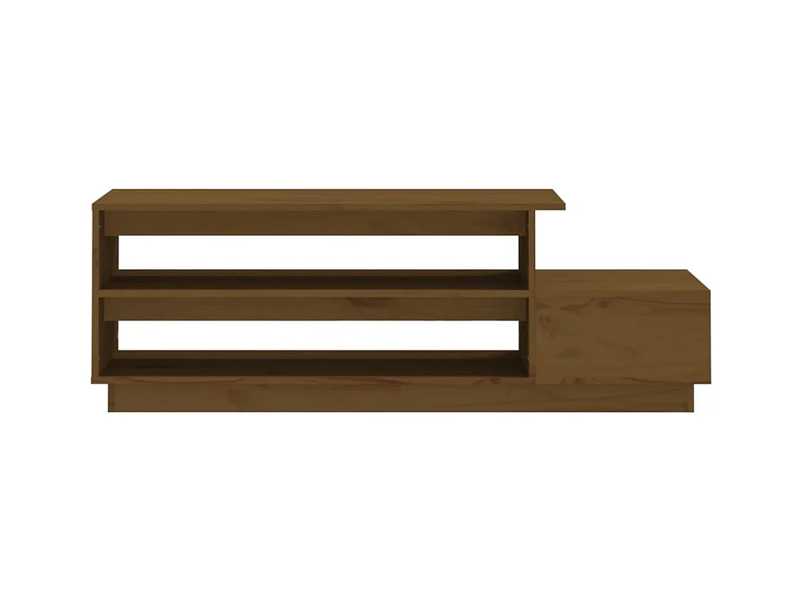 Table basse salon-Table d'appoint Marron miel 120x50x40,5 cm Bois massif de pin SHL74583