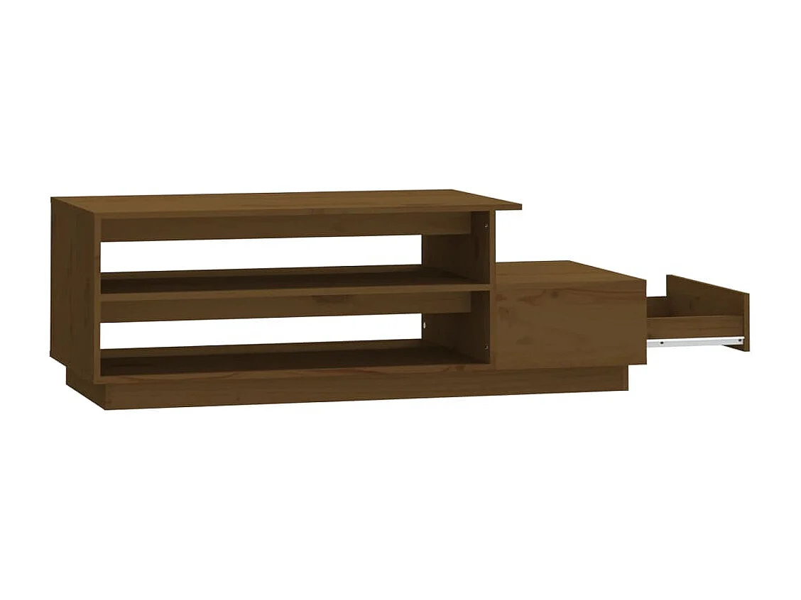 Couchtisch-Sofatisch-Beistelltische Honigbraun 120x50x40,5 cm Massivholz Kiefer SHL88774