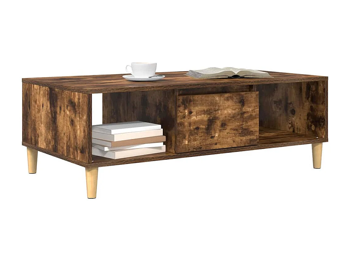 Couchtisch-Wohnzimmertisch-Beistelltische Geräucherte Eiche 103,5x60x35 cm Holzwerkstoff SHL108