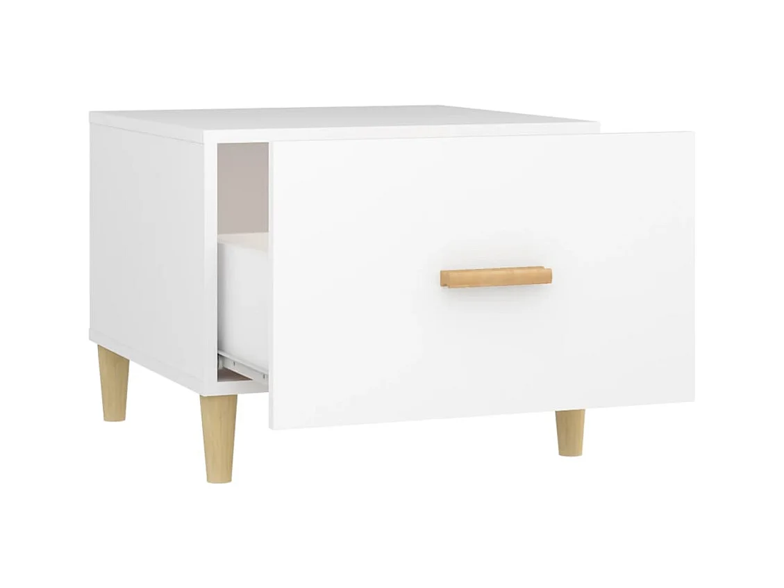 Mesa de centro | Mesa auxiliar madera contrachapada blanco 102x50x40 cm SHL414951
