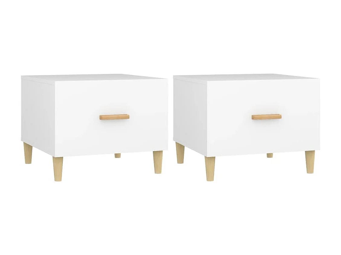 Mesa de centro | Mesa auxiliar madera contrachapada blanco 102x50x40 cm SHL414951