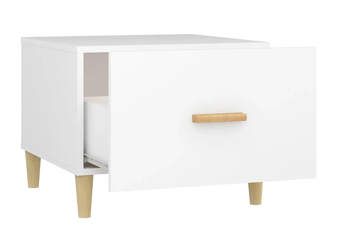 Mesa de centro | Mesa auxiliar madera contrachapada blanco 102x50x40 cm SHL414951