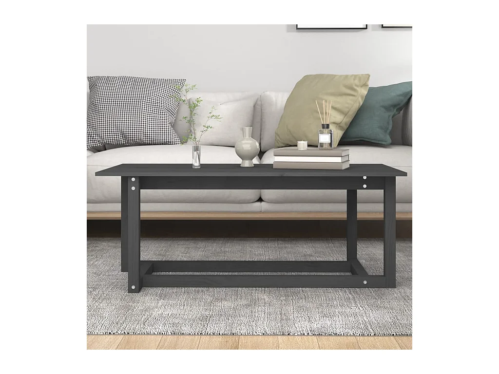 Mesa de centro | Mesa auxiliar madera de ingeniería blanco 100x55x40 cm SHL2017