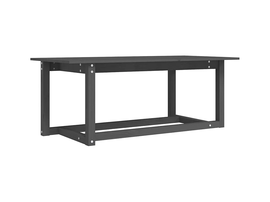 Table basse salon-Table d'appoint Gris 110x55x45 cm Bois massif de pin SHL12093