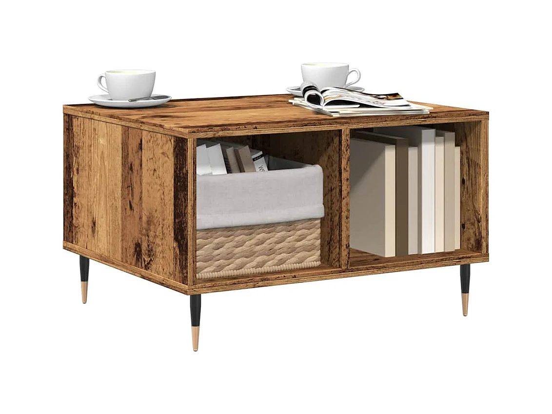 Mesa de centro-Mesa auxiliar vidrio templado blanco 100x50x35 cm SHL4208