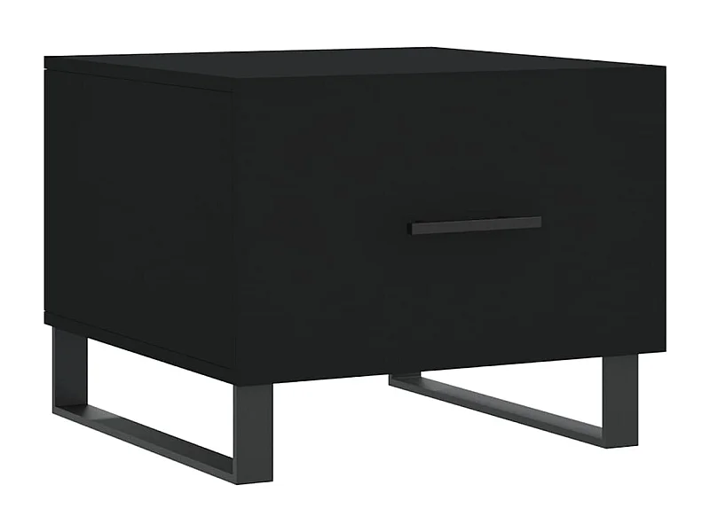 Mesa de centro | Mesa de apoio 50x50x40 cm derivados de madeira preto