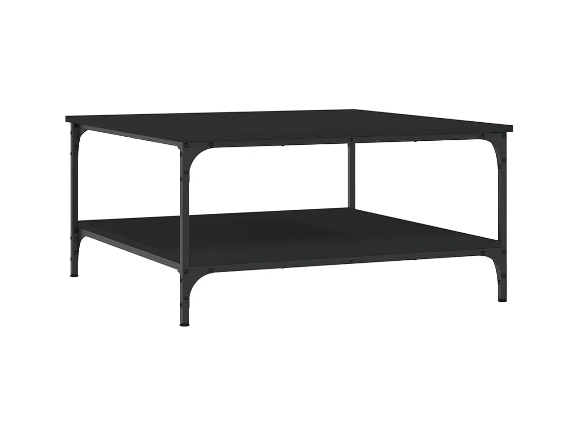 Mesa de centro | Mesa auxiliar y LED madera ingeniería roble ahumado 93x53x45cm SHL3044