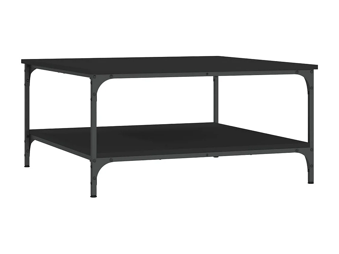 Mesa de centro | Mesa auxiliar y LED madera ingeniería roble ahumado 93x53x45cm SHL3044