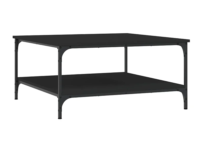 Table basse salon-Table d'appoint noir 80x80x40 cm bois d'ingénierie SHL20786
