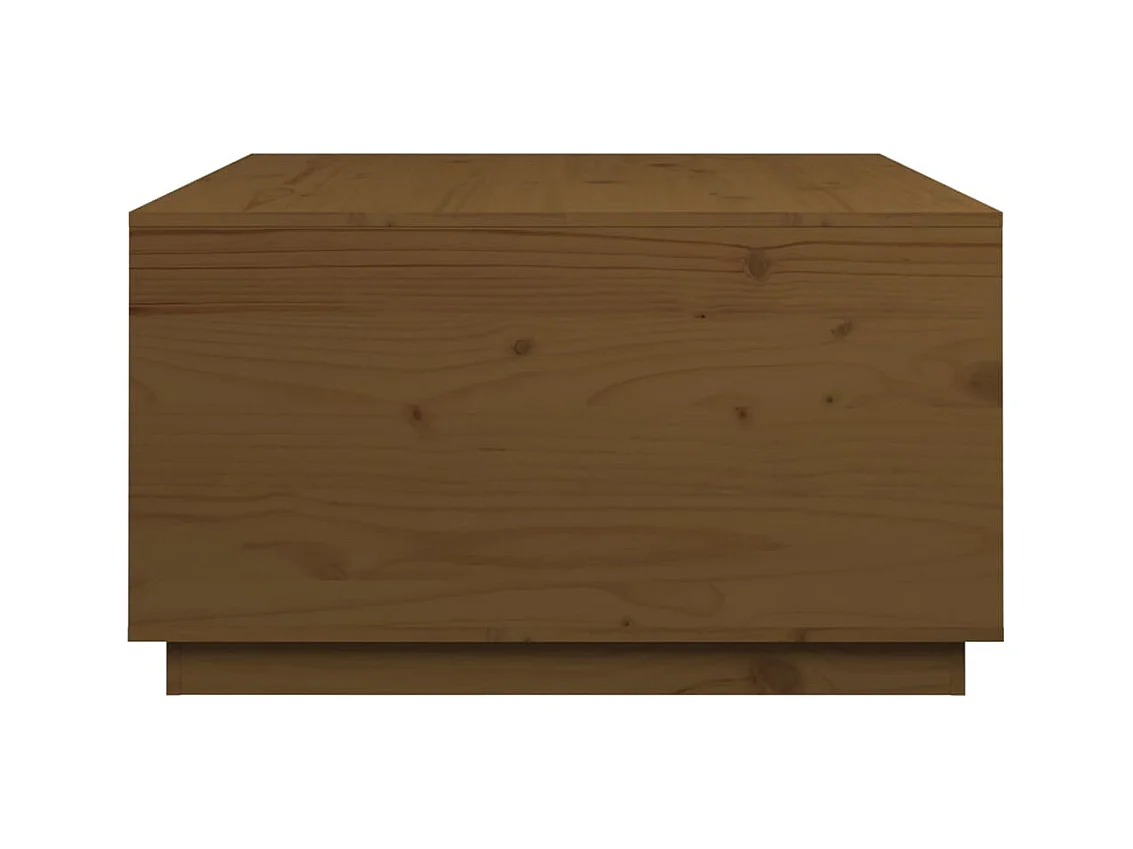 Mesa de centro | Mesa de apoio 80x80x45 cm pinho maciço castanho mel