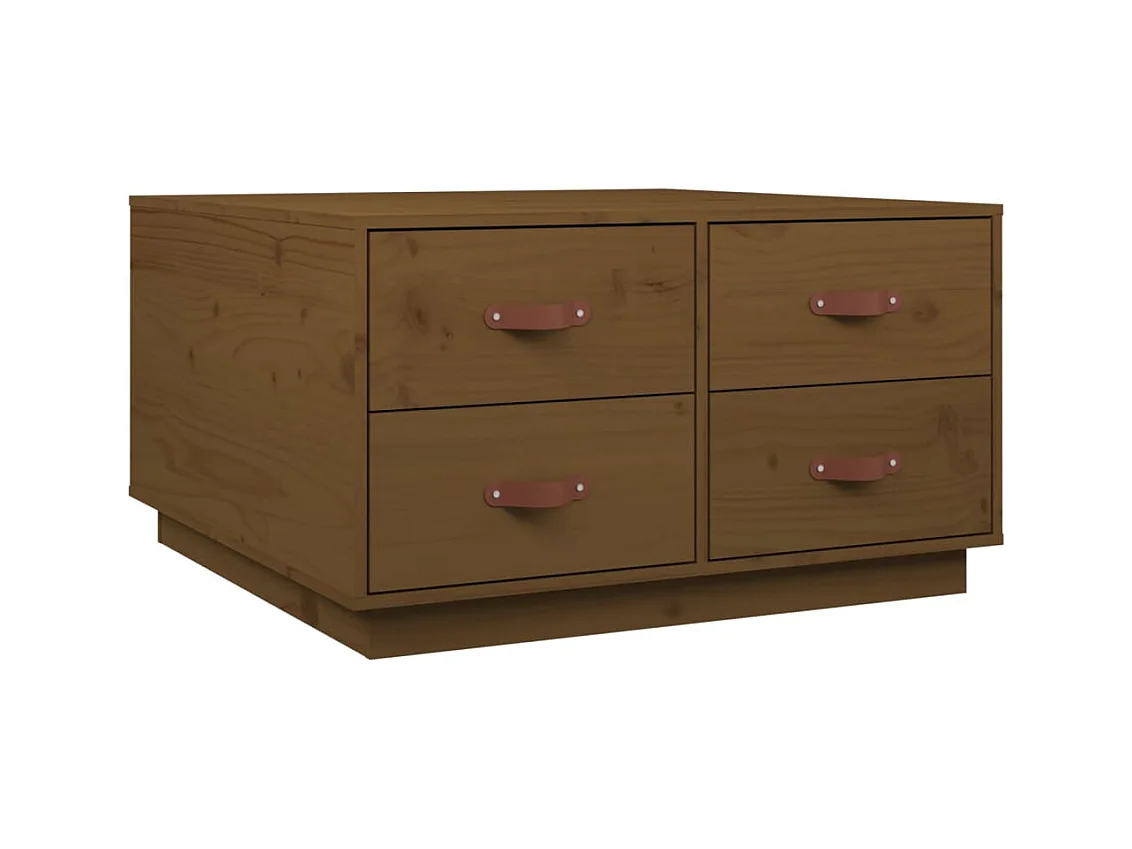 Table basse salon-Table d'appoint Marron miel 80x80x45 cm Bois massif de pin SHL43183