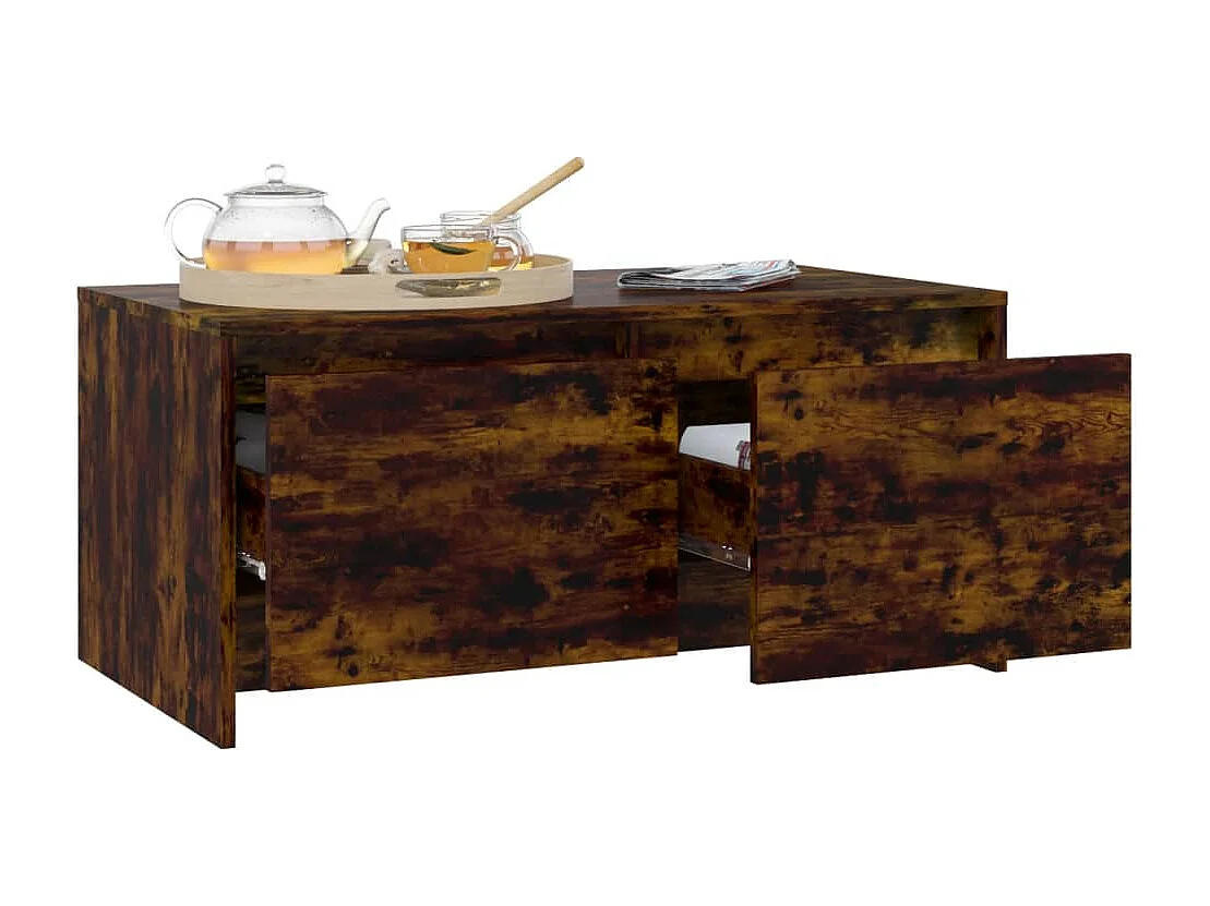 Couchtisch-Sofatisch-Beistelltische Räuchereiche 90x50x41,5 cm Holzwerkstoff SHL85431