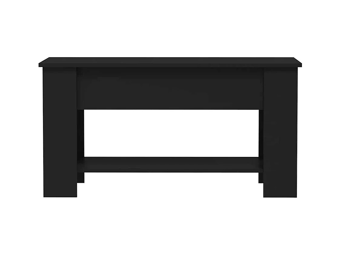 Mesa de centro | Mesa de apoio 101x49x52 cm madeira processada preto