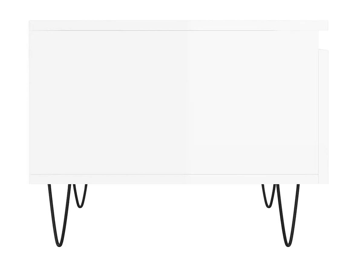 Mesa de centro | Mesa auxiliar madera maciza de mango negra 80x50x40 cm SHL4895