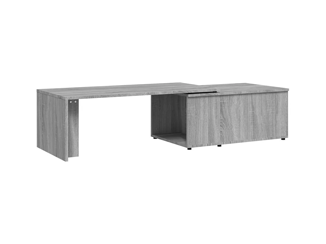 Table basse salon-Table d'appoint Sonoma gris 150x50x35 cm Bois d'ingénierie SHL5469