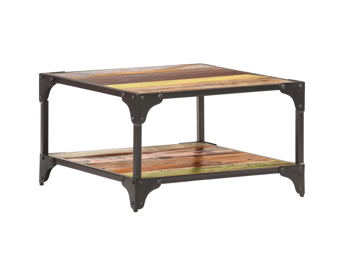 Mesa de centro | Mesa de café | Mesa auxiliar Roble Negro 68x38x50 cm Madera contrachapada SHL4762