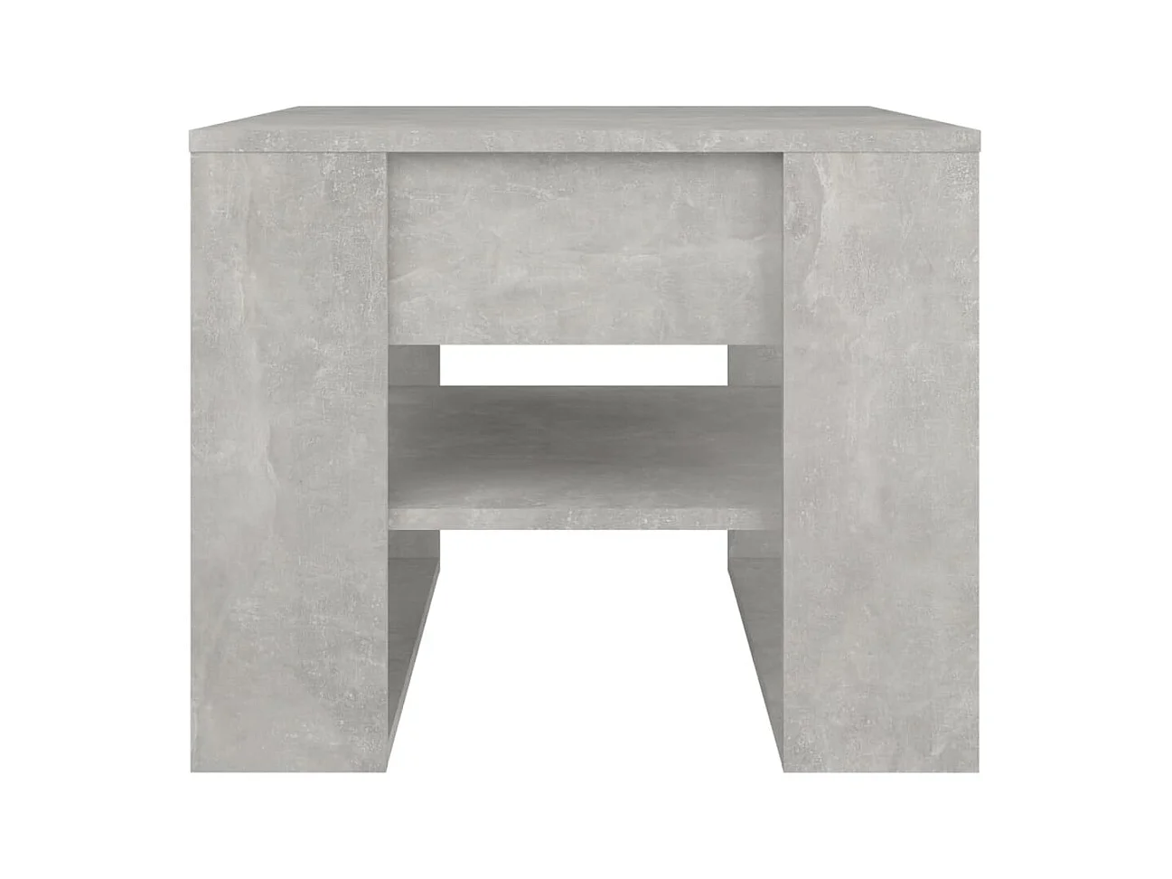 Mesa de centro | Mesa de apoio 55.5x55x45 cm madeira processada cinza cimento