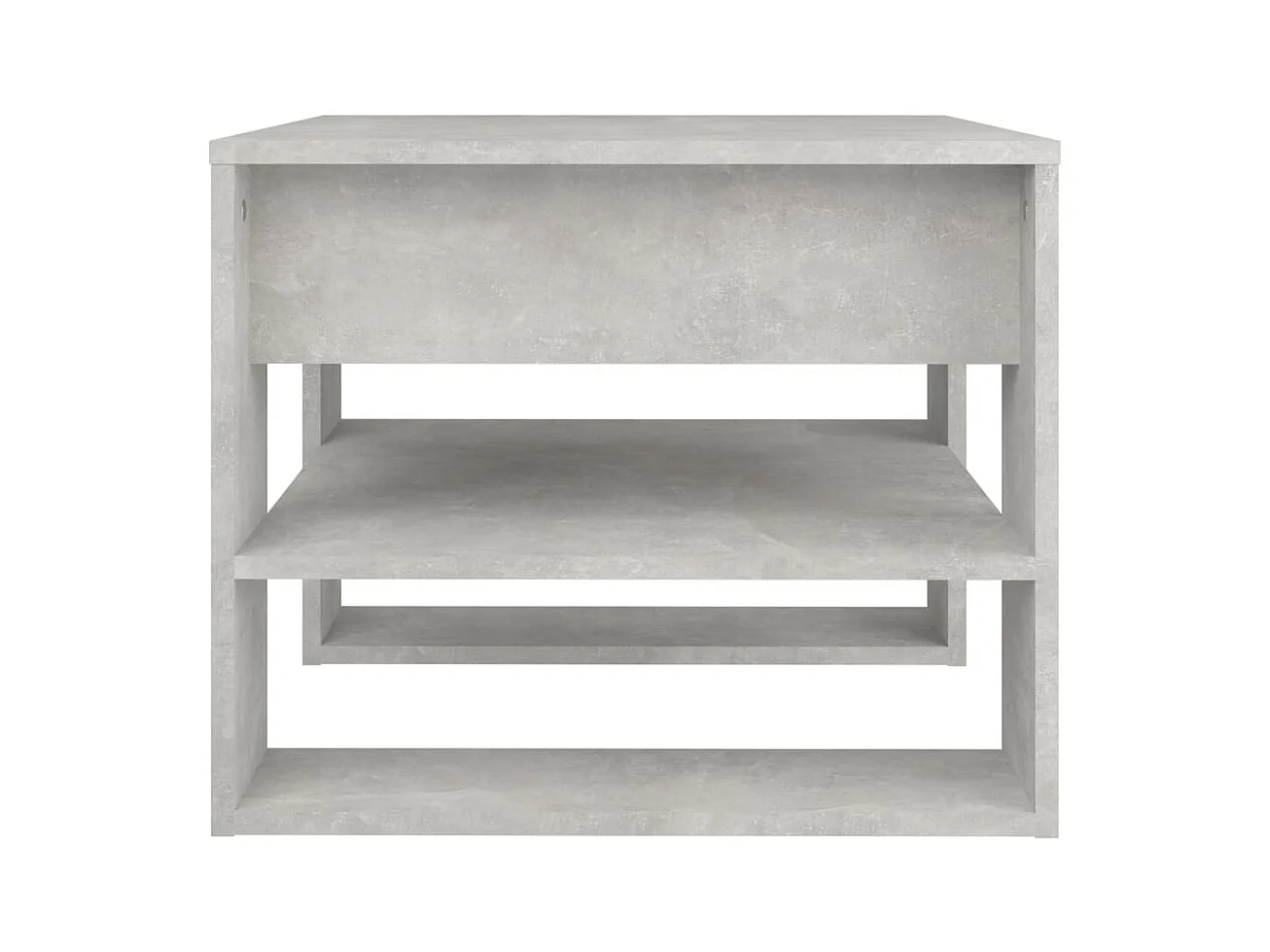 Mesa de centro | Mesa de apoio 55.5x55x45 cm madeira processada cinza cimento