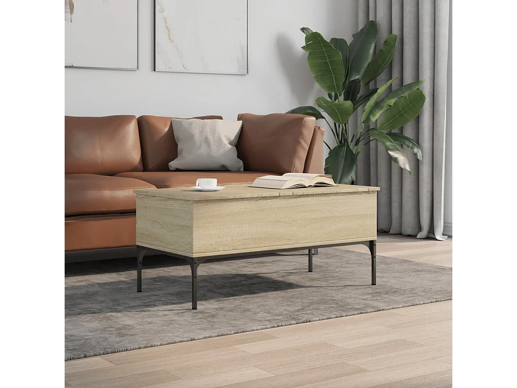 Mesa de centro-Mesa auxiliar de teca 90x50x45 cm SHL3168