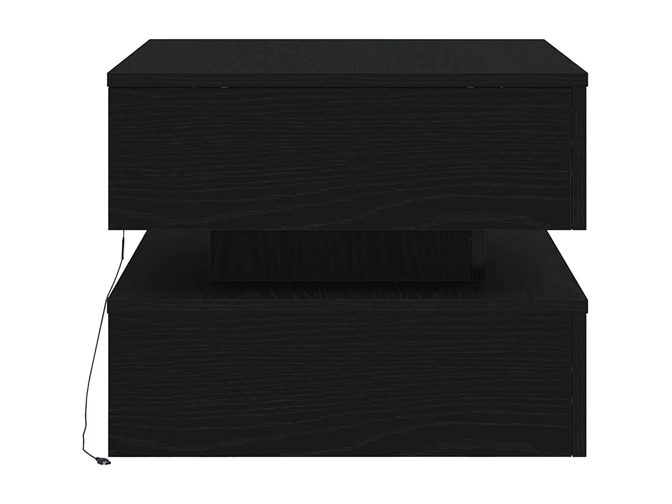 Mesa de centro-Mesa auxiliar-Mesita de centro madera contrachapada blanco 68x50x38 cm SHL4006