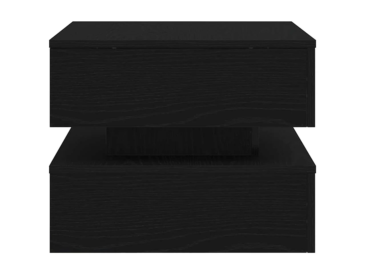 Couchtisch mit LED-Leuchten Schwarz Eichen-Optik 50x50x40 cm SHL59588