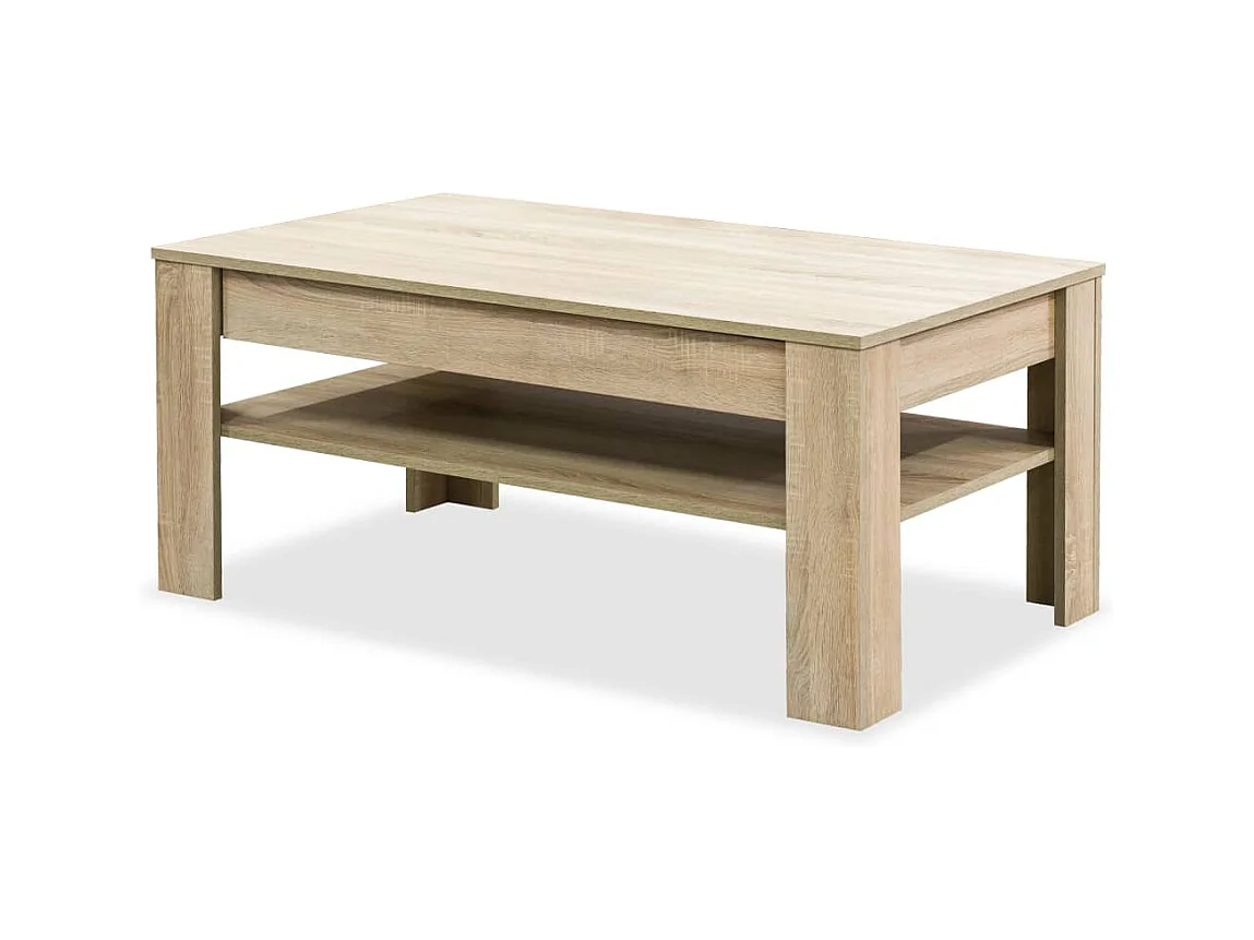 Table basse salon-Table à thé bois d'ingénierie 110x65x48 cm Chêne SHL30278