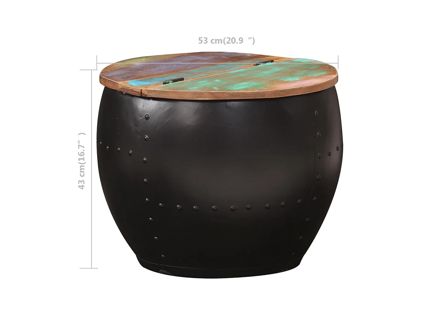 Mesa de centro | Mesa de café | Mesa auxiliar Roble artisan 80x80x31 cm Madera contrachapada SHL3489