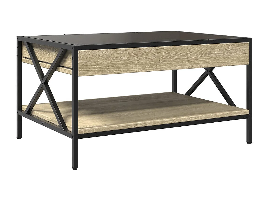 Table basse salon-Table d'appoint avec LED infini chêne sonoma 70x50x38 cm SHL81351