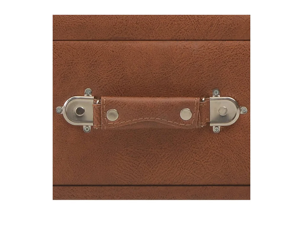 Table basse salon-Table d'appoint Marron 80x40x46 cm Similicuir SHL23598