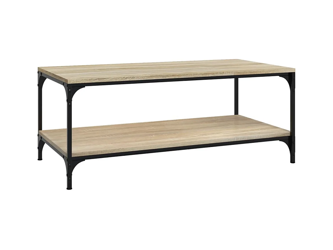 Mesa de centro | Mesa auxiliar madera contrachapada roble ahumado 51x50x44 cm SHL1309