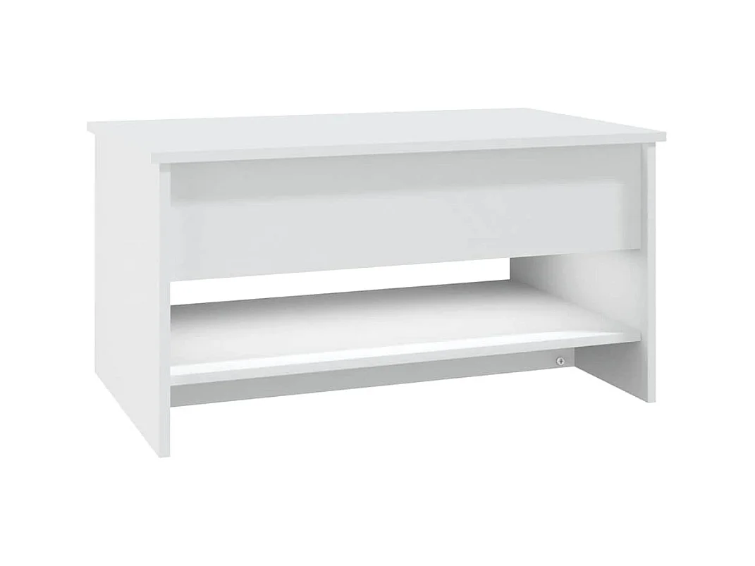 Mesa de centro | Mesa auxiliar de madera maciza de pino blanca 50x50x45 cm SHL3337