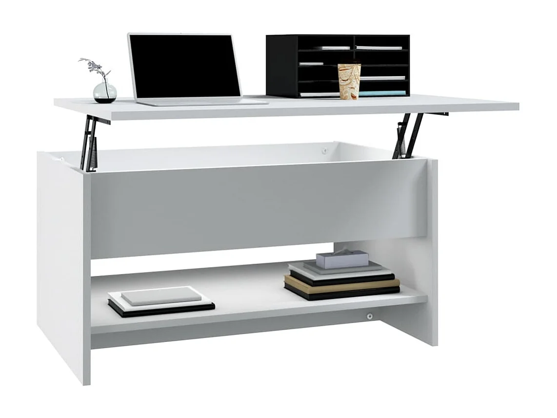 Couchtisch-Sofatisch-Beistelltische Weiß 80x50x40 cm Holzwerkstoff SHL58438