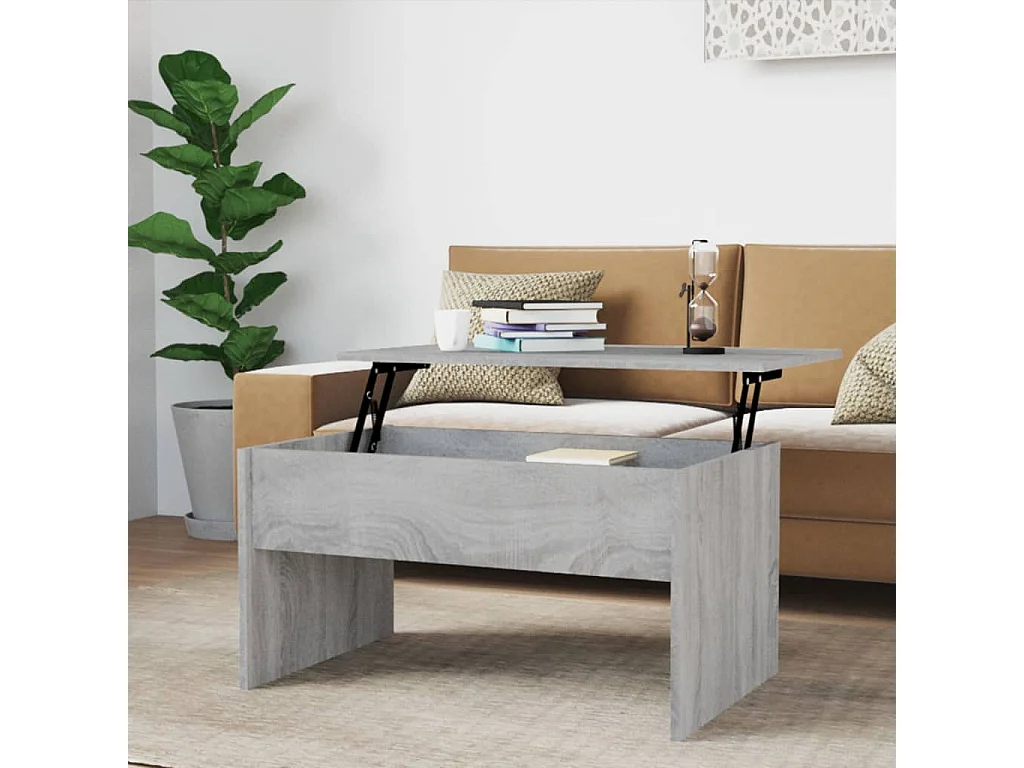 Tavolino Salotto-Tavolino Basso Grigio Sonoma 80x50.5x41.5cm Legno Multistrato SHL34592