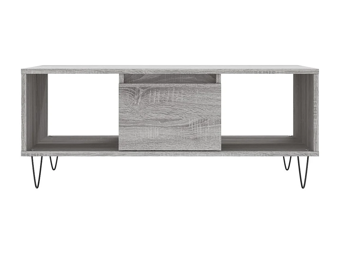 Couchtisch-Wohnzimmertisch-Beistelltische Grau Sonoma 90x50x36,5 cm Holzwerkstoff SHL14497
