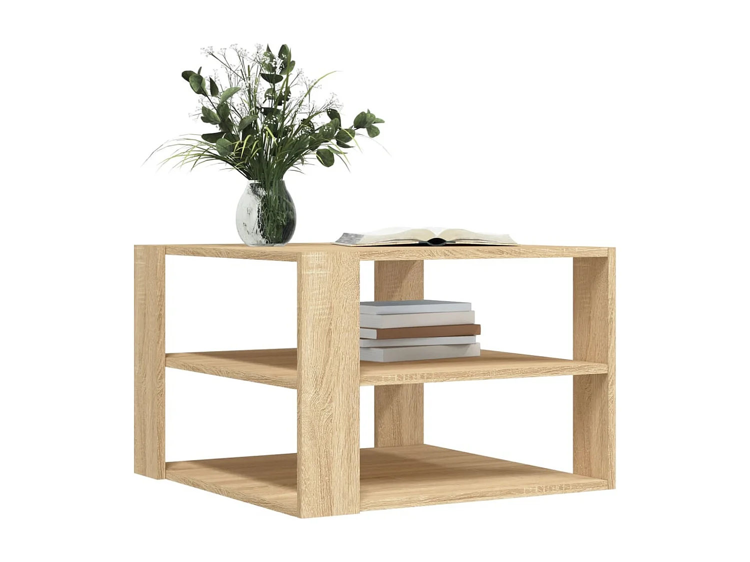 Couchtisch-Wohnzimmertisch-Beistelltische Sonoma-Eiche 58x58x40 cm Holzwerkstoff SHL43834