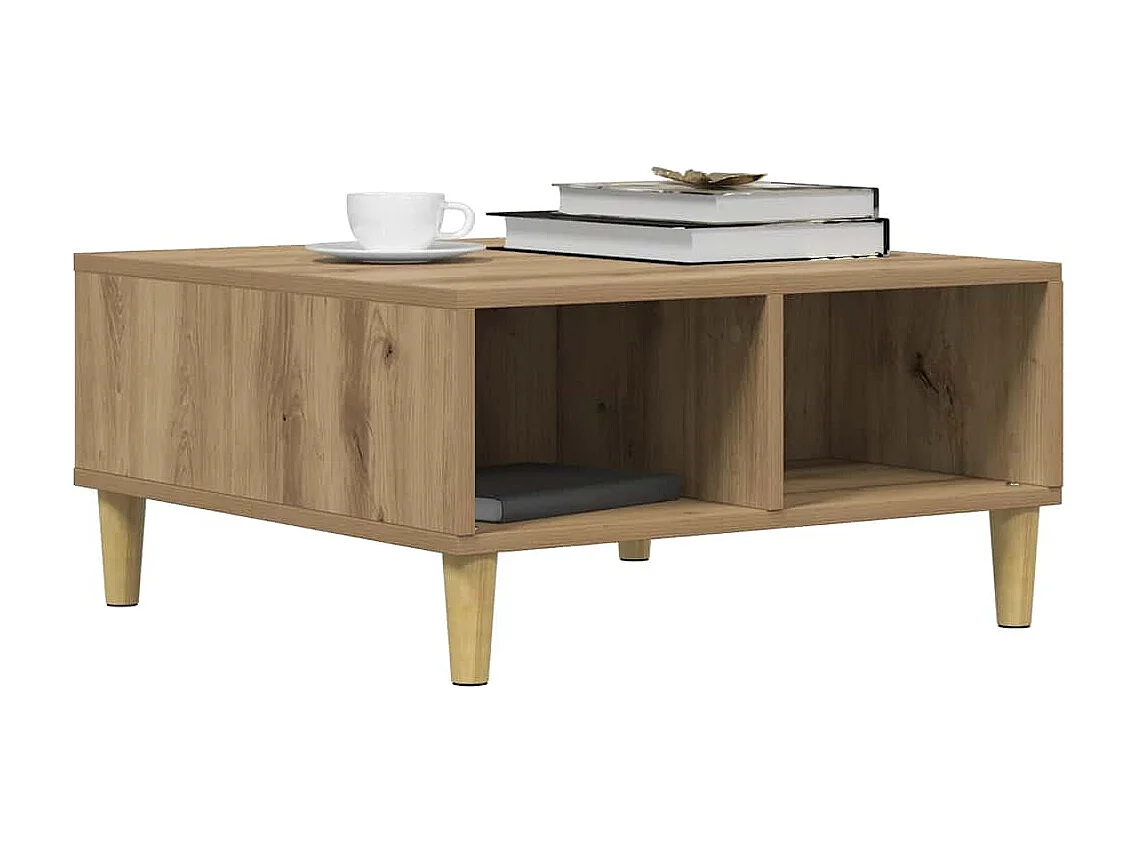 Couchtisch-Wohnzimmertisch-Beistelltische Artisan-Eiche 60x60x30 cm Holzwerkstoff SHL67596