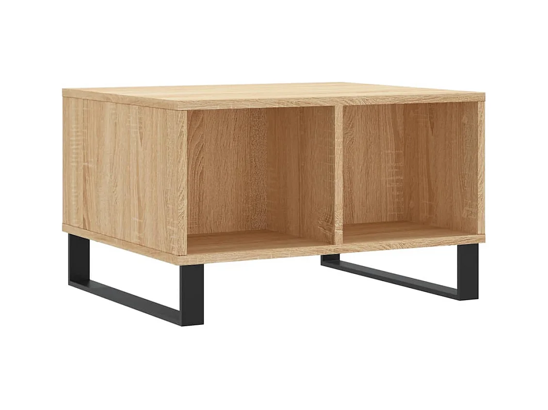 Mesa de centro | Mesa auxiliar madera ingeniería madera envejecida 60x50x36,5cm SHL45316