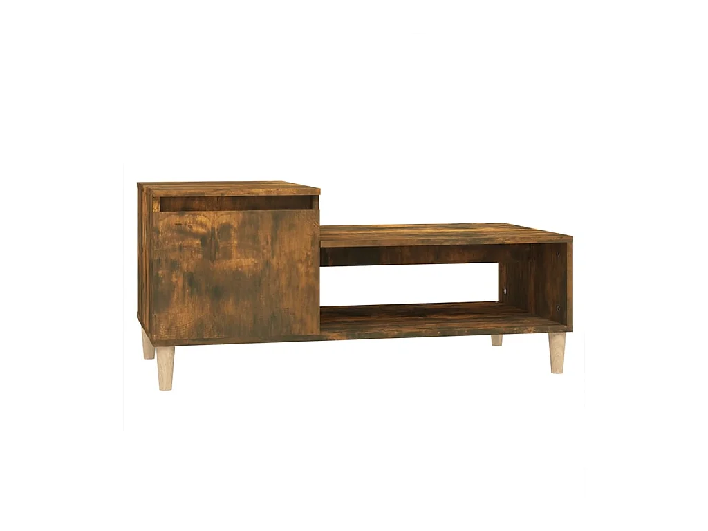 Table basse salon-Table d'appoint Chêne fumé 100x50x45 cm Bois d'ingénierie SHL81976