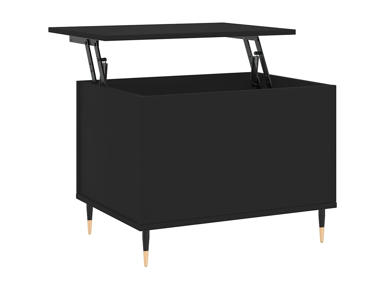 Salontafel | Woonkamertafel | Koffietafel 60x44,5x45 cm bewerkt hout zwart