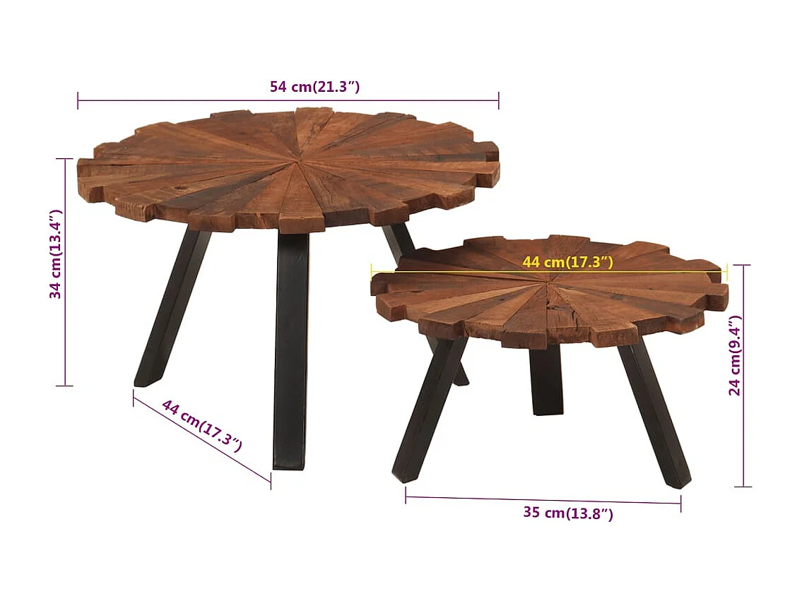Mesa de centro | Mesa auxiliar con Infinity LED roble Sonoma 40x40x51 cm SHL2504