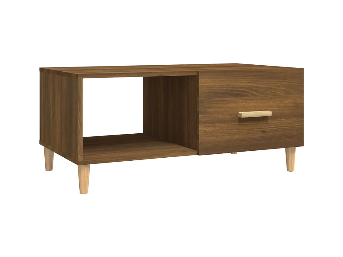 Table basse salon-Table d'appoint chêne marron 89,5x50x40 cm bois d'ingénierie SHL90706